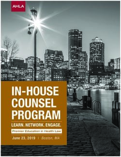 IN-HOUSE COUNSEL PROGRAM - LEARN. NETWORK. ENGAGE. Premier Education in Health Law - The American Health Lawyers Association