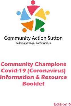 Community Champions Covid-19 (Coronavirus) Information & Resource Booklet - Edition 6