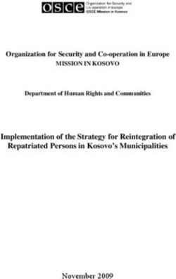 Implementation of the Strategy for Reintegration of Repatriated Persons in Kosovo's Municipalities - November 2009