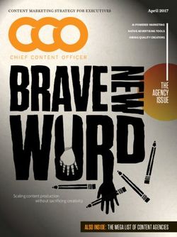 THE AGENCY ISSUE - ALSO INSIDE: THE MEGA LIST OF CONTENT AGENCIES - April 2017 - Content Marketing Institute