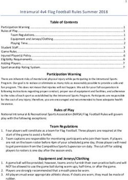 Intramural 4v4 Flag Football Rules Summer 2018 - Utah State University