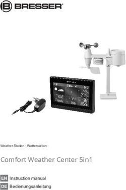 Comfort Weather Center 5in1 - EN Instruction manual DE Bedienungsanleitung Weather Station Wetterstation - Bresser