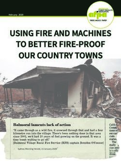 USING FIRE AND MACHINES TO BETTER FIRE-PROOF OUR COUNTRY TOWNS - February 2020