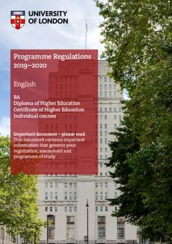 Programme Regulations 2019-2020 - English - University ...
