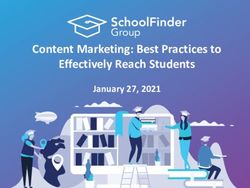 Content Marketing: Best Practices to Effectively Reach Students - January 27, 2021 - SchoolFinder Group