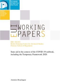 State aid in the context of the COVID-19 outbreak, including the Temporary Framework 2020 - RSC 2021/03 Robert Schuman Centre for Advanced Studies ...