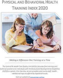 TRAINING INDEX 2020 PHYSICAL AND BEHAVIORAL HEALTH - Geisinger