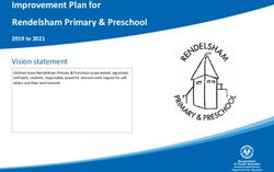 Improvement Plan for Vision statement - 2019 to 2021 - steps 1 to 3