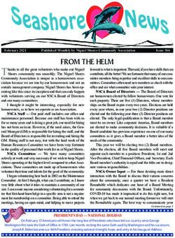 FROM THE HELM - Niguel Shores Community Association