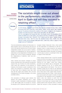 The socialists might come out ahead in the parliamentary elections on 28th April in Spain but will they succeed in retaining office? - La ...