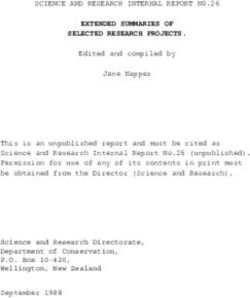EXTENDED SUMMARIES OF SELECTED RESEARCH PROJECTS.