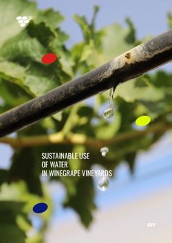 SUSTAINABLE USE OF WATER IN WINEGRAPE VINEYARDS