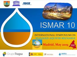 Madrid, May 2019 INTERNATIONAL SYMPOSIUM ON MANAGED AQUIFER RECHARGE