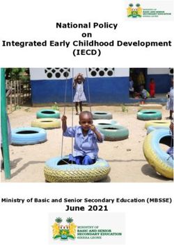 (IECD) National Policy on - Integrated Early Childhood Development - June 2021 Ministry of Basic and Senior Secondary Education (MBSSE) - Ministry ...