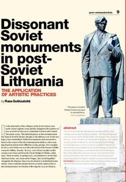 Dissonant Soviet monuments in post-Soviet Lithuania - Baltic Worlds