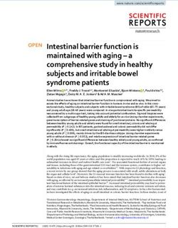 Intestinal barrier function is maintained with aging - a comprehensive study in healthy subjects and irritable bowel syndrome patients - Rug