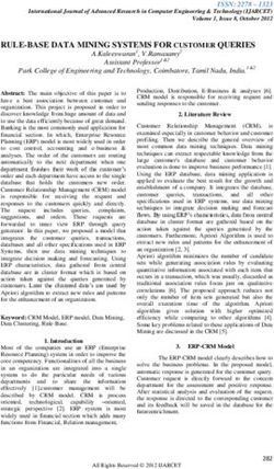 RULE-BASE DATA MINING SYSTEMS FOR CUSTOMER QUERIES