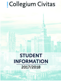 STUDENT INFORMATION 2017/2018 - STUDENT INFORMATION - Collegium Civitas