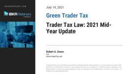 Green Trader Tax Trader Tax Law: 2021 Mid- Year Update