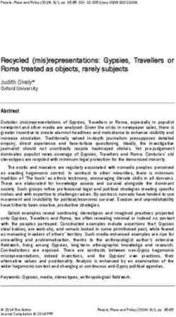 Recycled (mis)representations: Gypsies, Travellers or Roma treated as objects, rarely subjects Judith Okely