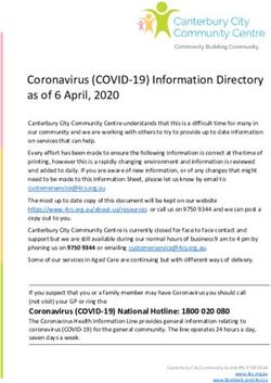 Coronavirus (COVID-19) Information Directory as of 6 April, 2020 - TMNLinks