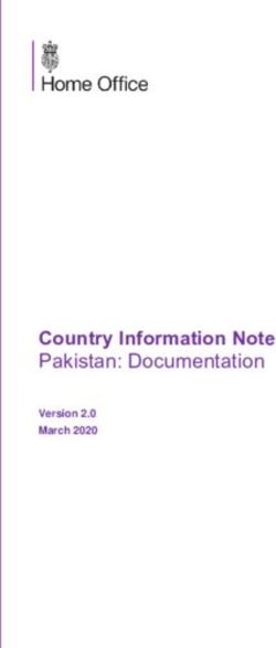 Country Information Note - Pakistan: Documentation Version 2.0 March 2020 - Gov.uk