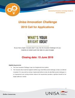 Unisa Innovation Challenge - 2019 Call for Applications