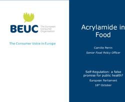Acrylamide in Food Self-Regulation: a false promise for public health? - Camille Perrin - European Public Health Alliance