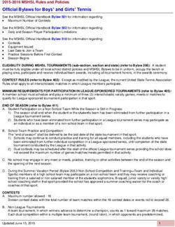 Official Bylaws for Boys' and Girls' Tennis