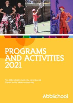 PROGRAMS AND ACTIVITIES 2021 - For Abbotsleigh students, parents and friends in the wider community