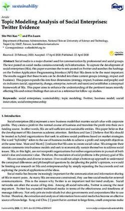 Topic Modeling Analysis of Social Enterprises: Twitter Evidence - MDPI
