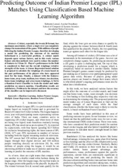 Predicting Outcome of Indian Premier League (IPL) Matches Using Classification Based Machine Learning Algorithm - arXiv
