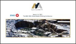 The BMO 30th Global Metals & Mining Conference - x March 1-5, 2021