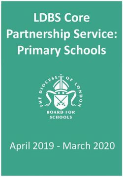 LDBS Core Partnership Service: Primary Schools - April 2019 - March 2020