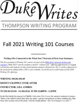 Fall 2021 Writing 101 Courses