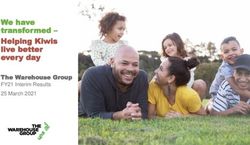 We have transformed - Helping Kiwis live better every day - The Warehouse Group FY21 Interim Results - Amazon AWS