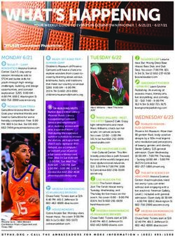 YOUR WEEKLY GUIDE TO EVENTS IN DOWNTOWN PHOENIX | 6/21/21 6/27/21