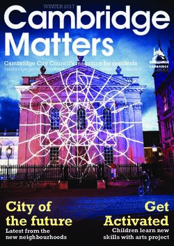 City of the future Get Activated - Cambridge City Council