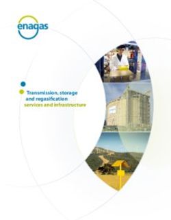 Transmission, storage and regasification services and infrastructure - www.enagas.es Follow us