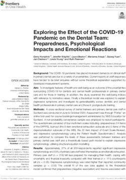 Exploring the Effect of the COVID-19 Pandemic on the Dental Team: Preparedness, Psychological Impacts and Emotional Reactions - Frontiers