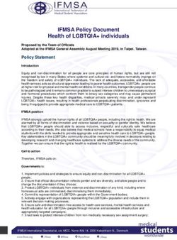 IFMSA Policy Document Health of LGBTQIA+ individuals