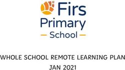 WHOLE SCHOOL REMOTE LEARNING PLAN JAN 2021