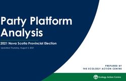 Party Platform Analysis - 2021 Nova Scotia Provincial Election Updated: Thursday, August 5, 2021