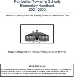 Pemberton Township Schools Elementary Handbook 2021-2022