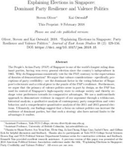 Explaining Elections in Singapore: Dominant Party Resilience and Valence Politics