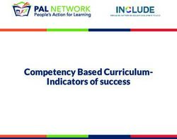Competency Based Curriculum-Indicators of success