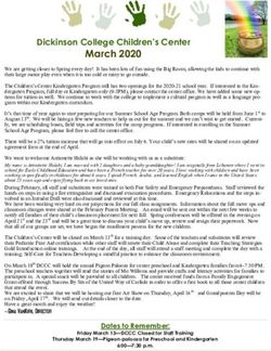 March 2020 Dickinson College Children's Center