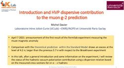 Introduction and HVP dispersive contribution to the muon g-2 prediction