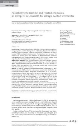Paraphenylenediamine and related chemicals as allergens responsible for allergic contact dermatitis