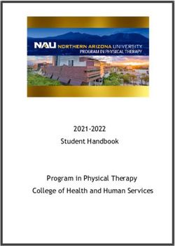 Student Handbook Program in Physical Therapy College of Health and Human Services 2021-2022
